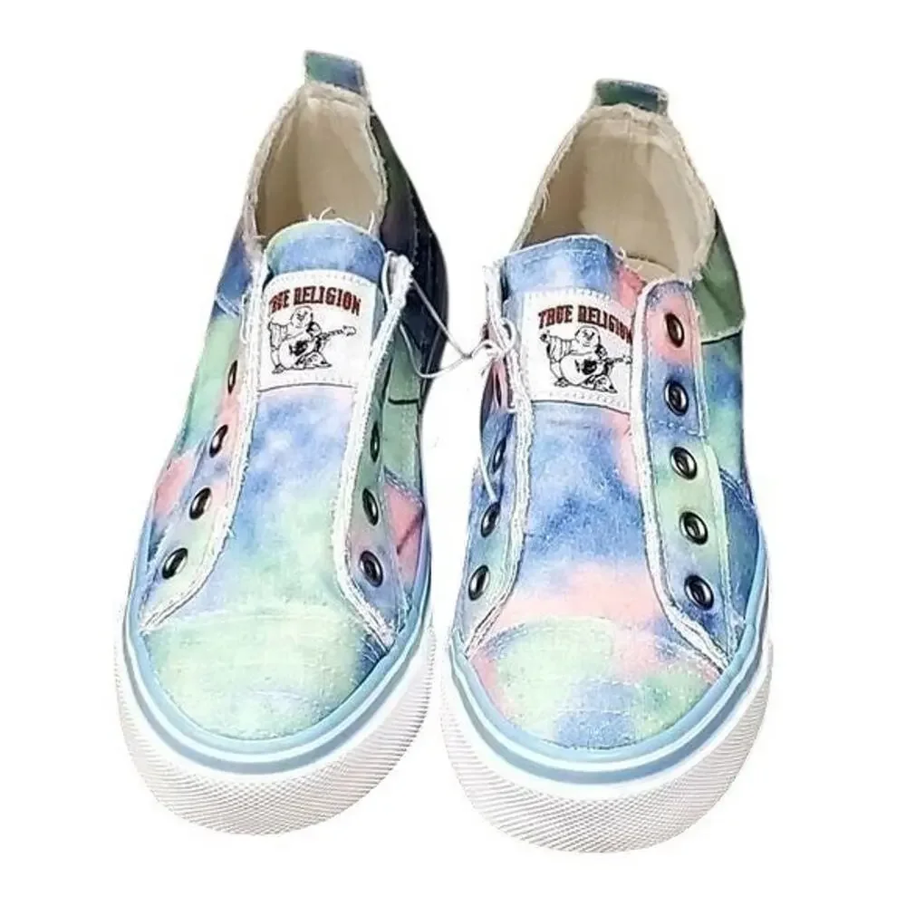 True Religion Korey tie dye 90s chuck style sneakers shoes size 9.5 New